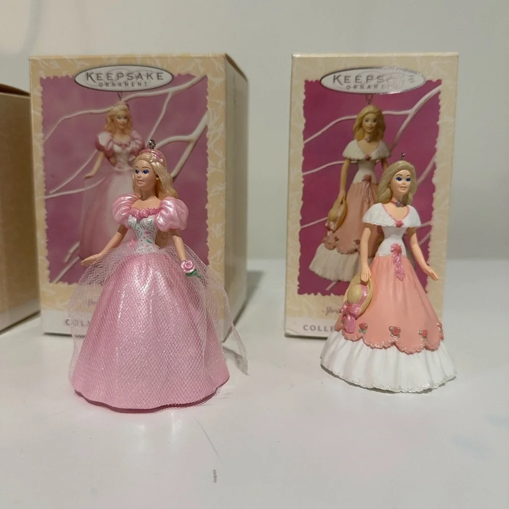 Keepsake Barbie Spring Ornament Princess Figurines Collectible 90s Y2K Lot of 4 - Picture 1 of 4